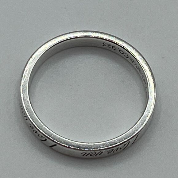 Tiffany Retired Notes "I Love You" Ring - Sterling Silver - Size 8.0 - Picture 11 of 11